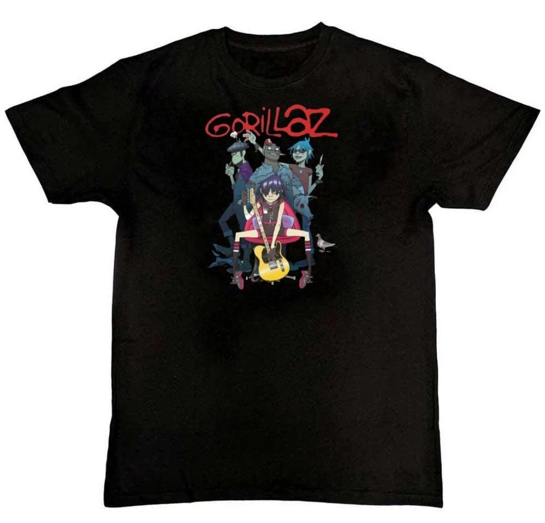 Gorillaz Graphic Print Unisex Mens 100% Cotton T-shirt Mens Tees Top 3XL