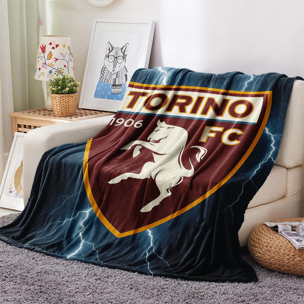 Torino Football Club Flannel Blanket, High quality Comfortable for All Seasons, Home Decor, Warmth and Comfort