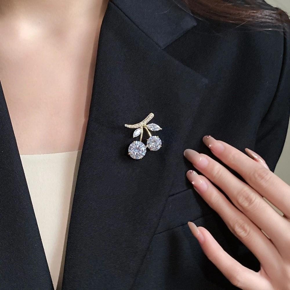 Chest Flower Long Leaf Pin Flower/Bow/Cherry/Starfish Metal Brooch  Men/Women Suit