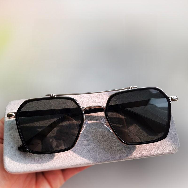 

Uv400 Polarized Sunglasses For Men With Full Frame Design For Driving And Outdoor Use Black Silver