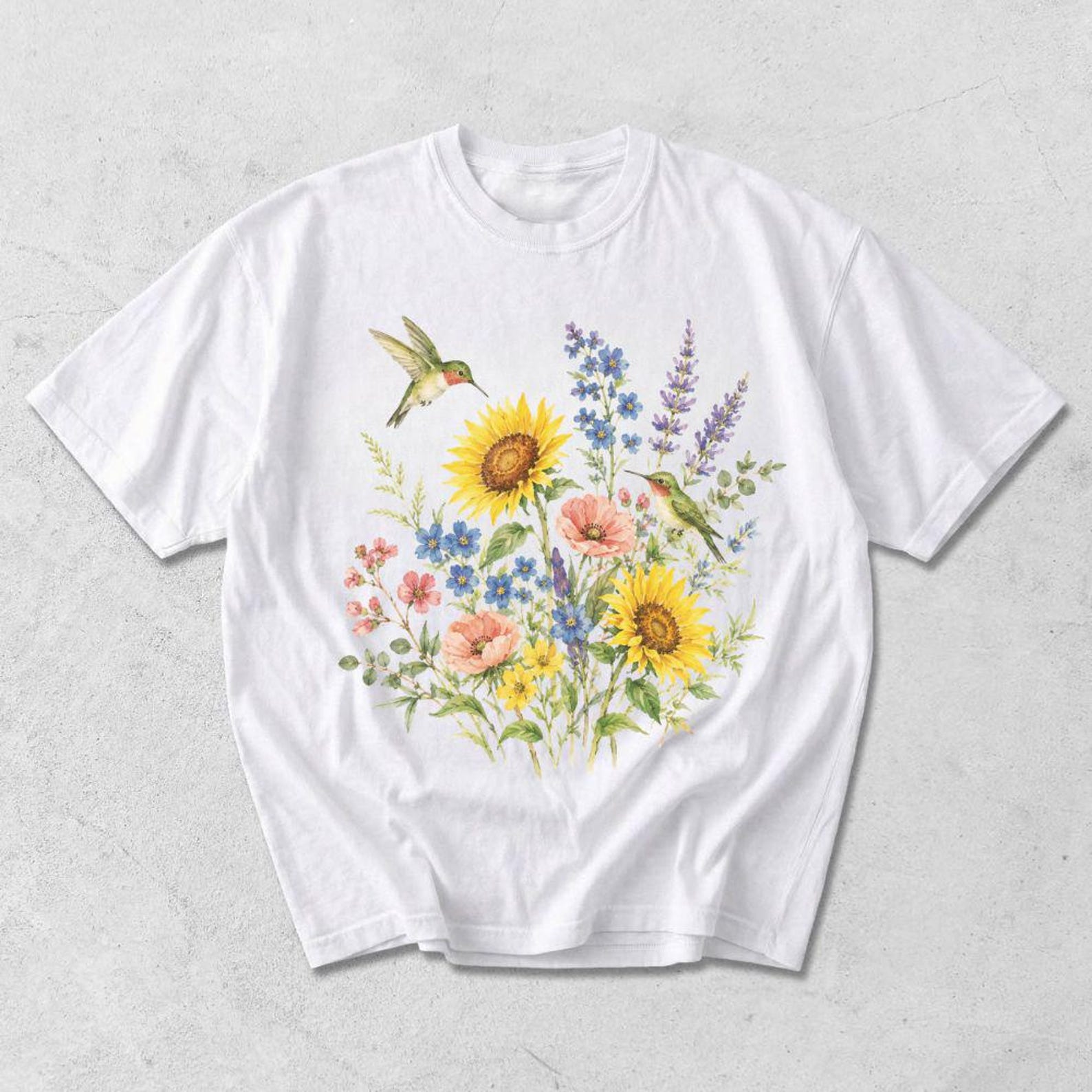 Vintage Whimsical Wildflower Shirt | Cottagecore Botanical T-Shirt, Nature Lover Gift, Cute Floral Top 2XL