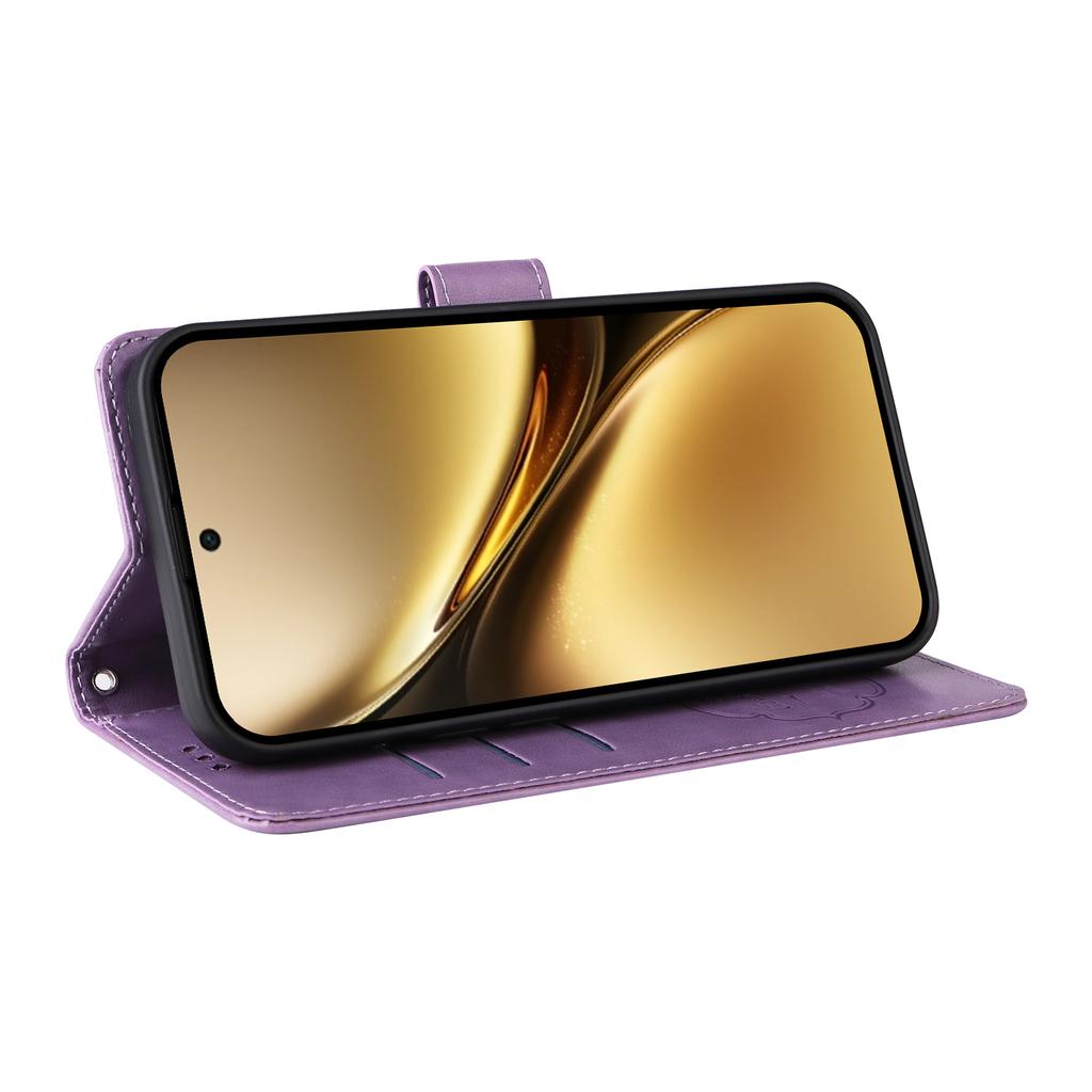 For Vivo X200 Pro 5G Leather Case Butterfly Floral Imprint Wallet Stand Cover