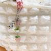 Sophisticated Hand Woven Key Holder with Pearls Beads Stylish Beaded Keychain Bag Pendant for Fashion Enthusiasts