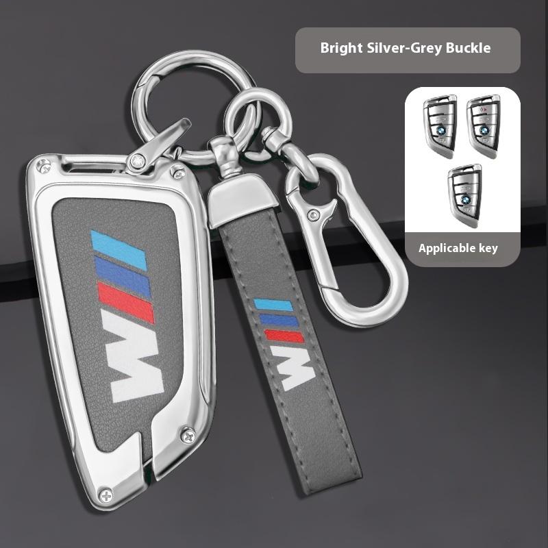 For BMW M E39 E46 E60 E90 F25 F15 F10 F20 F30 F01 G05 G20 X1 X3 X5 Car TPU Zinc Alloy Key Case Bag Car Key Chain Metal Key Shell