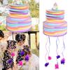 1pc Rainbow Unicorn Theme Birthday Pinatas Cute Horse Candy Gift Pinata Toy For Kids 1st Birthday Party Favors Decor Baby Shower