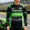 Kawasaki Racing Team Motorcycle Racing Off Road Bicycle Riding Speed Dry T-shirt Men's Casual Fashion Long Sleeve T-shirts