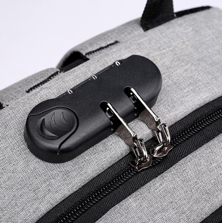 💰Kjøp Waterproof 15.6inch Laptop Backpack Combination Lock Anti Theft