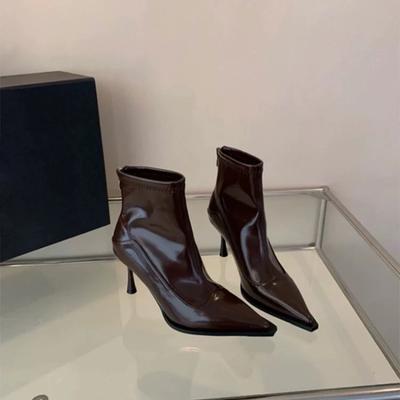 Hot Selling Fashion Solid Color Women's Boots Pointed Toe Thin Heels Comfortable Workplace Women's Boots Spring and Autumn