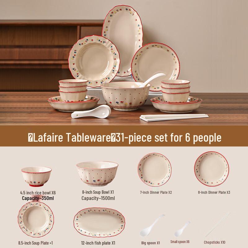 Zhishi Lavferei European Bone China Dinnerware Set