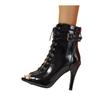 Woman Shoes Ankle Boots Spring Summer Sandals Elegant Party Pole Dance Gladiator Peep Toe Super High Heel Sexy Lace-up