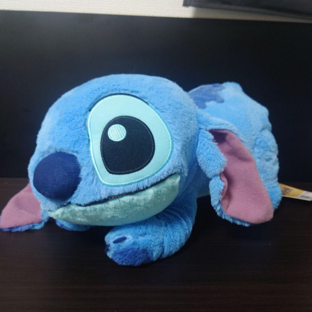 Disney Stitch Lying down Please pat me Super BIG stuffed toy