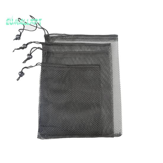 Large Capacity Drawstring Mesh Golf Ball Bag - Portable, Quick Drying, Foldable Nylon Net for Heavy-Duty, Multi-functional Storage