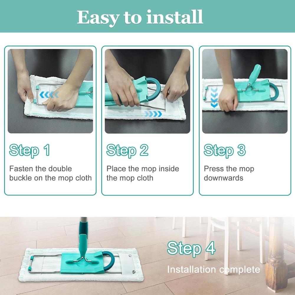 Wischmopp-Reinigungstuchbezug, kompatibel mit Micro-Doppelschicht-Wischmopptuch, geeignet für Mikrofaser-Wischmopp-Pads für alle Böden
