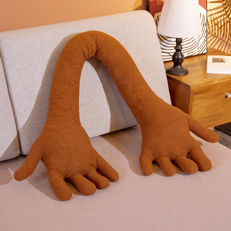Hot Creative Hand Shape Plush Pillow Soft Long Arm Stuffed Toy Funny Color Palm Throw Pillow Office Sofa Nap Pillows Home Decor