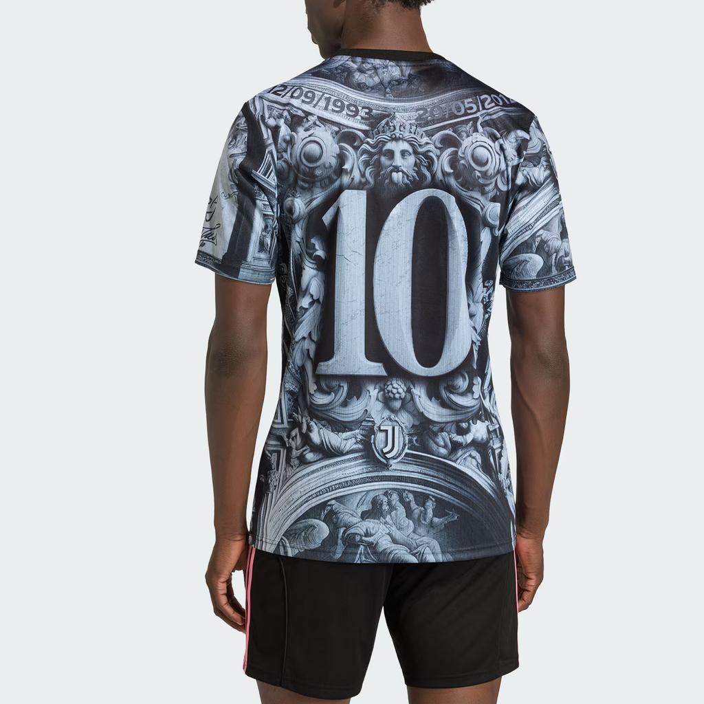 Adidas Juventus FW25 5/26 Pre-Match Quick-Dry Printed Training Short Sleeve Football Shirt Men tops KA6785