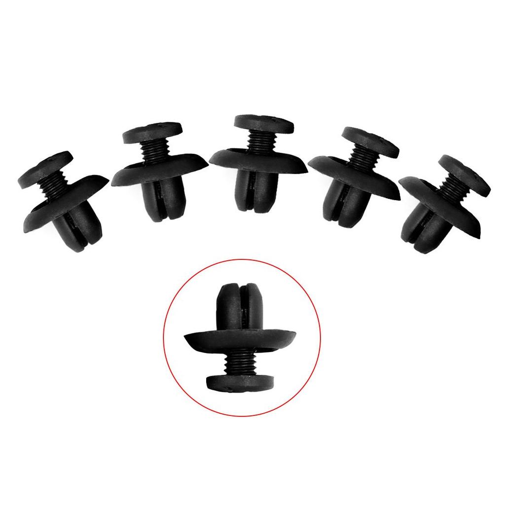 uxcell Rivet Clip Fastener Nylon for Auto Truck 8mm Door Panel Black Compatible with Honda 15pcs
