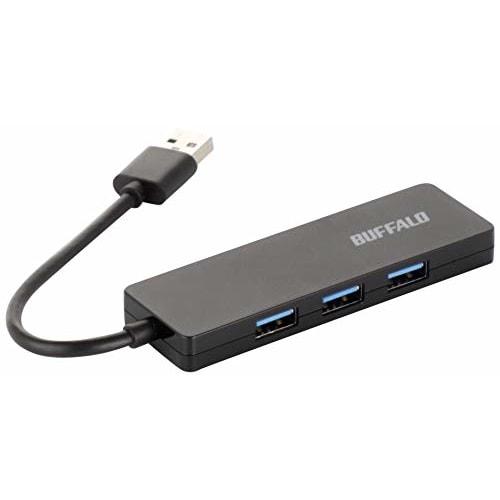Buffalo USB Hub USB3.0 Slim Design 4 Ports Bus Power Lightweight Compatible with Windows Mac PS4 PS5 Chromebook Telework Home Work BSH4U125U3BK