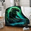 1PC Alien Creature Standing In Forest Printed Blanket All Seasons Multi-purpose Blanket Suitable for Sofa, Camping, Travel, Car
