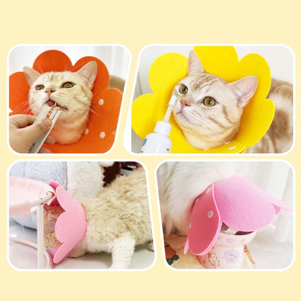 Flower Shaped Dog Protective Collar Anti-Bite After Surgery Cat Elizabethan Collar Wound Healing Adjustable Pet Accessories Cat
