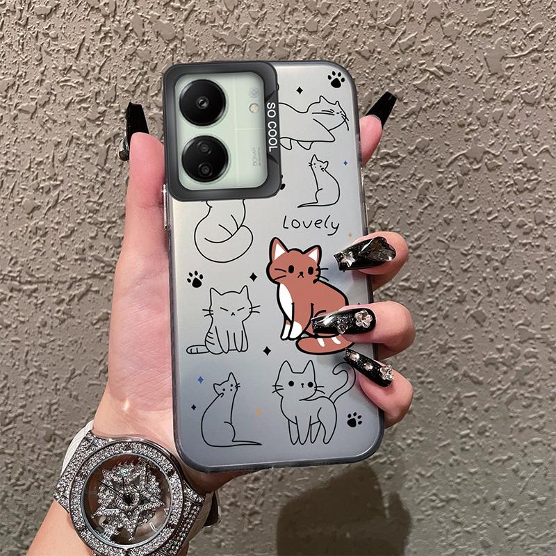 Schutzhülle mit Schmetterlingsmuster für Redmi 13C 4G 5G 12C 10C A1 A2 Plus 9 9A 9i Note 10 11 12 für Xiaomi 11 Lite NE Poco X3 NFC Pro Stoßfeste Stoßstangenabdeckung