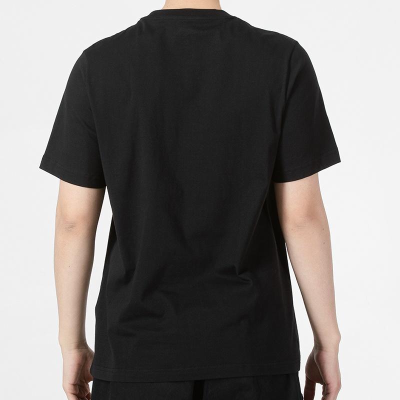 adidas neo Athleisure Casual Sports Breathable Alphabet Logo Solid Color Round Neck Short Sleeve Black Men's HD7066