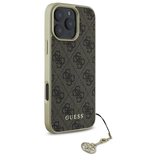 Guess Guhcp16Lgf4Gbr Iphone 16 Pro 6.3 Brązowy/Brown Hardcase 4G Kolekcja Zawieszek