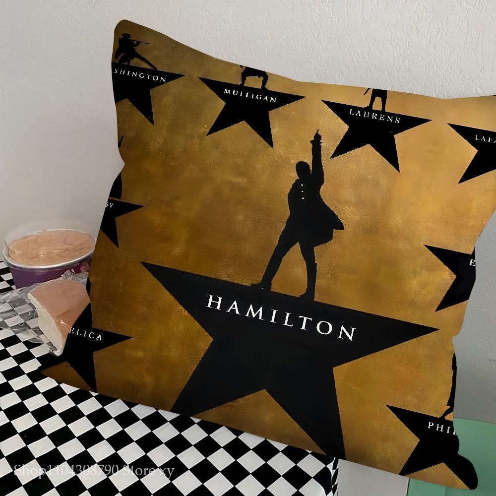 American Musical Hamilton Pillow Case Square Pillow Bedroom Sofa Leisure Comfort Cushion Car Living Room Home Decoration