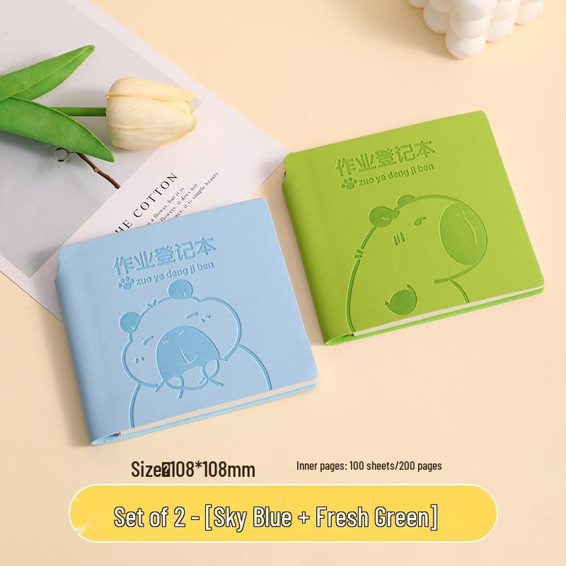 Yaoji First Grade Homework Record Book with Pen Holder - Thickened and Portable for Primary Students