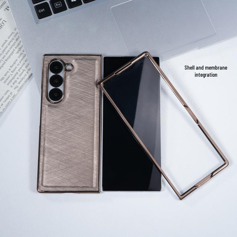 Luxurious Bamboo Silk Protective Case for Samsung Z-Fold 7 - Integrated Shell & Screen Film