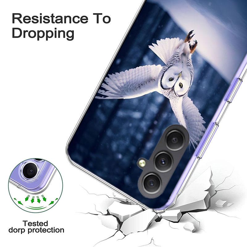 Owl in Winter Phone Case For Samsung A54 A34 A24 A14 A53 A33 A23 A13 A52S A32 A22 A12 A17 Galaxy A03S A04S A02S A42 A72 A73 A90