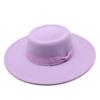 British Elegant Ring-Shaped Concave Flat-Topped Woolen 8.5Cm Top Hat Men'S And Women'S Fashion Flat-Topped Woolen Top Hat
