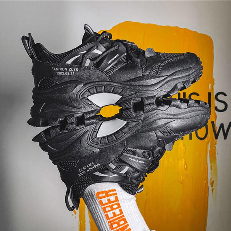 Luxus Herren Sneaker Atmungsaktiv Dämpfend Sportschuhe Herren Freizeitschuhe Dicke Sohle Laufschuhe Walking Schuhe Trainer Sport Sneaker