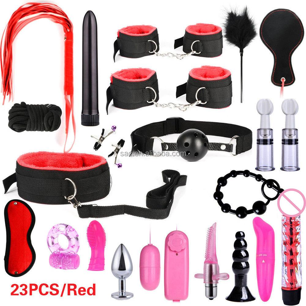 SacKnove Soft Nylon Luxury 26pcs Alternative Set Implementos De Tied Gear Sex Toys Restraint Bondage Kit for Adult