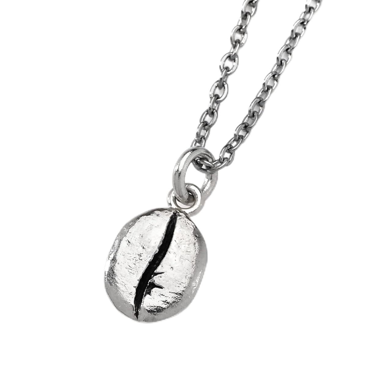 

Silver Necklace Coffee Bean Metal Allergy Compatible Accessory Silver 925 pe2245 [2PIECES]