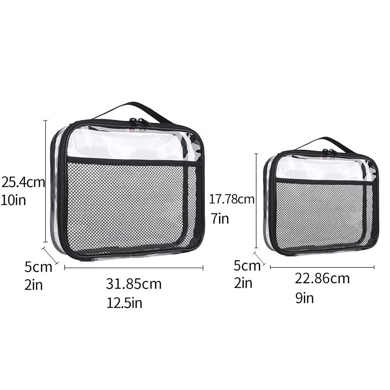 Large Capacity Block Toys Storage Bag Transparent Zipper Puzzle Block Organizer Bags Cosmetic Storage Organizer Bag