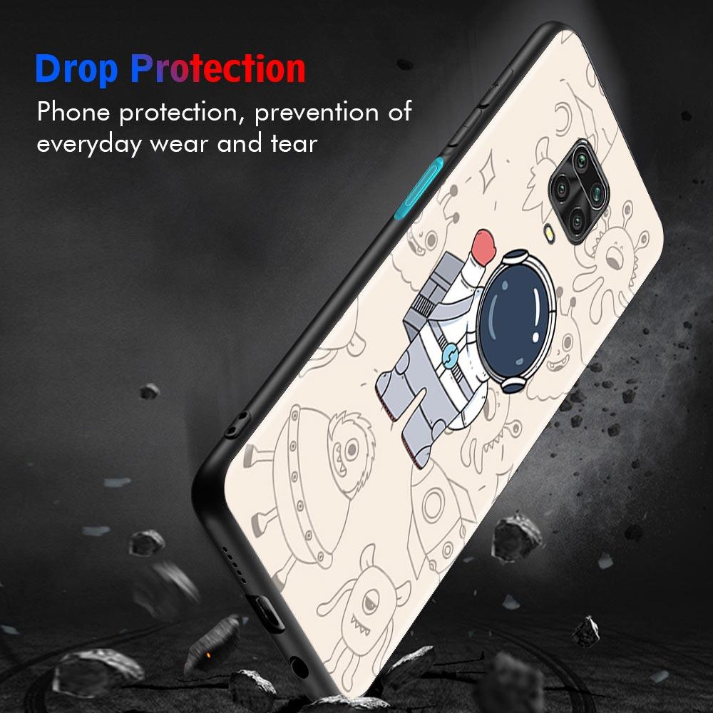 Niedlichen Cartoon Stern Planet Astronaut Fall Für Xiaomi Redmi Hinweis 10 9 9s 9T 8 8T 7 Pro Max 5G Abdeckung Für Redmi K40 9 9A 9C 9T Shell