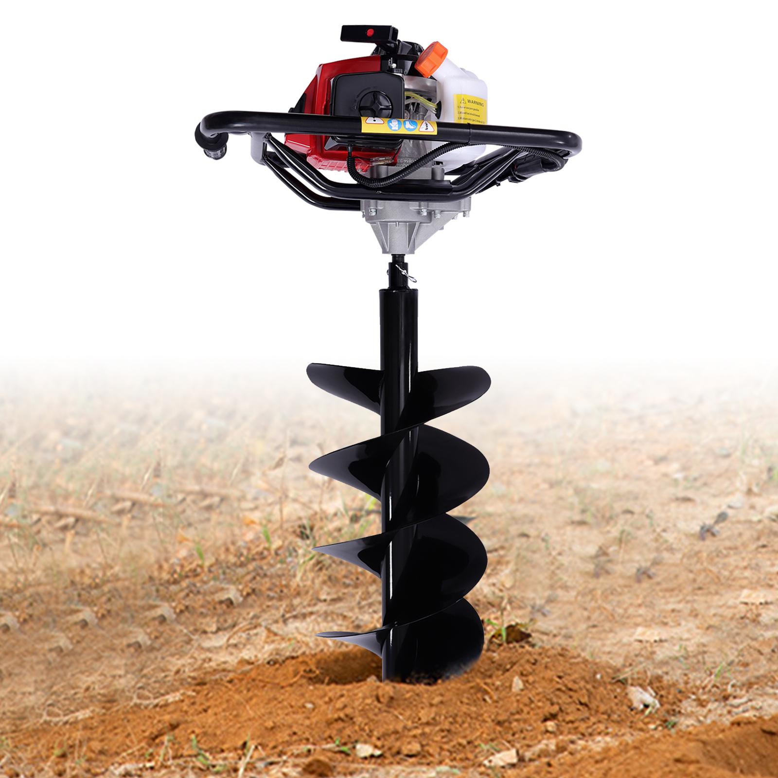 

63CC 2-тактный двигатель ямокопательная машина нескользящая с 12-дюймовым набором буровых коронок забор дерево саженец