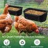 Feeder Durable Hanging Fence Feeder Capacity Spill-proof for Chicken Duck Goose Feeder Feed Trough For Automatic Feeding