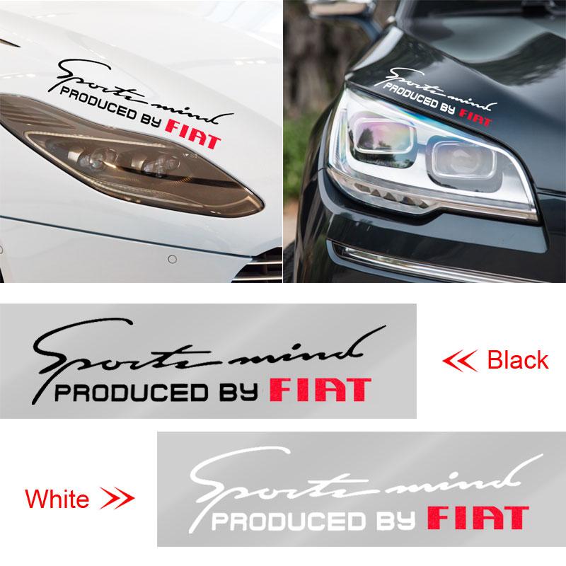 1Pcs Car Front Head Light Eyebrow 3D Sticker Decorator Engine Hood Sport Design for FIAT Abbas 500 Grande Stilo Freemont Punto Astra Bravo Ducato