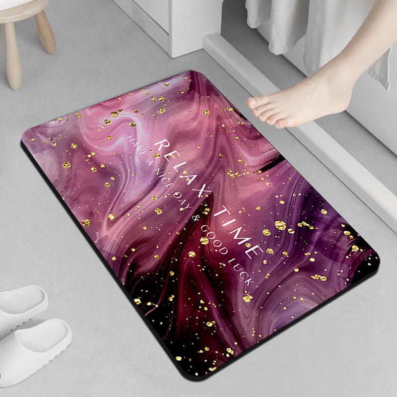 Nordic Light Luxury Style Bathroom Diatom Mud Water Absorption Pad Toilet Foot Pad Household Bathroom Door Rubber Anti Slip Floor Mat