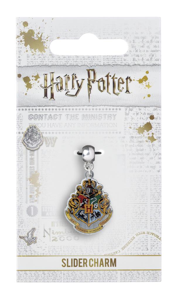 Harry Potter Hogwarts Crest Slider Charm Silver