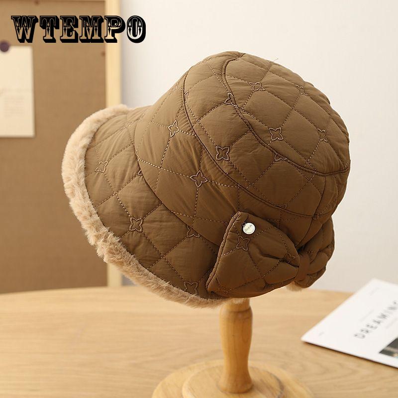

Fashion Bow Padded Fisherman Hat Women Autumn and Winter Show A Small Face After Leisure Open Plush Basin Hat M（56-58cm） чорний
