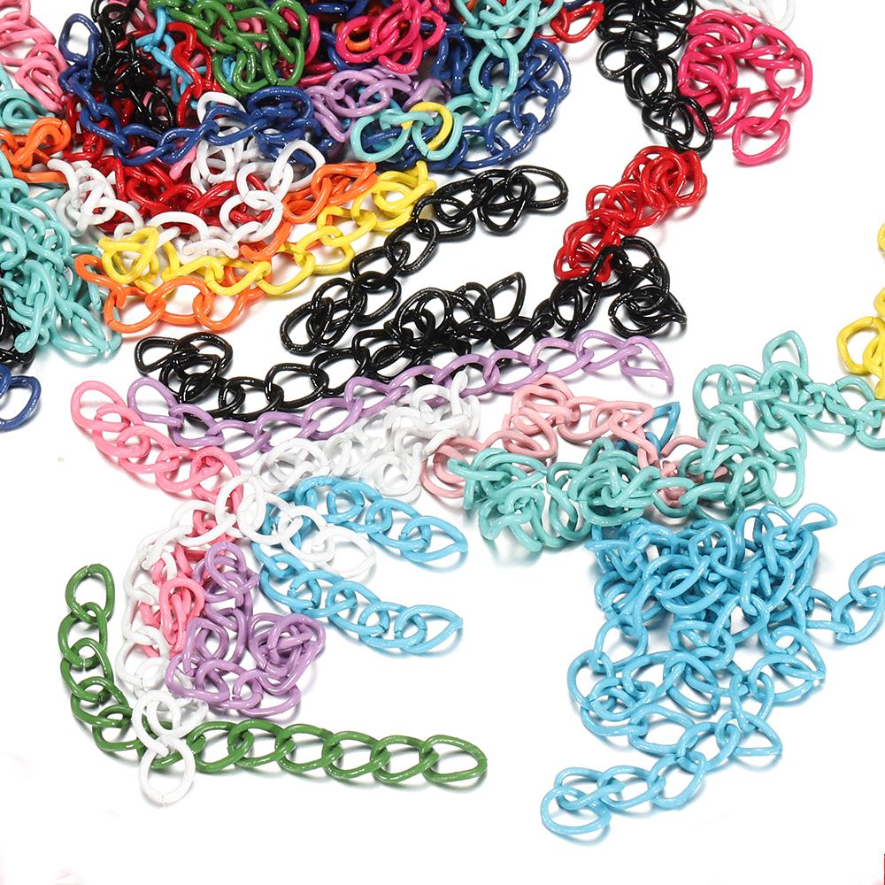 30pcs 4.5cm Colourful Necklace Extension Chain Bulk Bracelet Extended Chains Tail Extender For DIY Jewelry Making Supplies