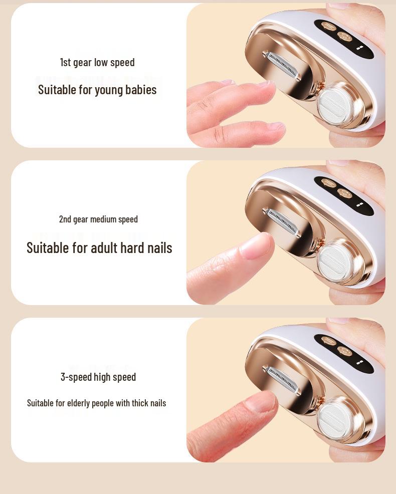 Rechargeable Anti-Pinch Electric Nail Clipper & File