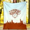1 Stück New York Knicks Thema Decke - Digitaldruck, Polyester, Gemütlich für alle Jahreszeiten, Perfekt für draußen und Reisen