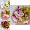 Peony Faux Flower Pack Of 13 With Silk Material For Interior Design And Photography