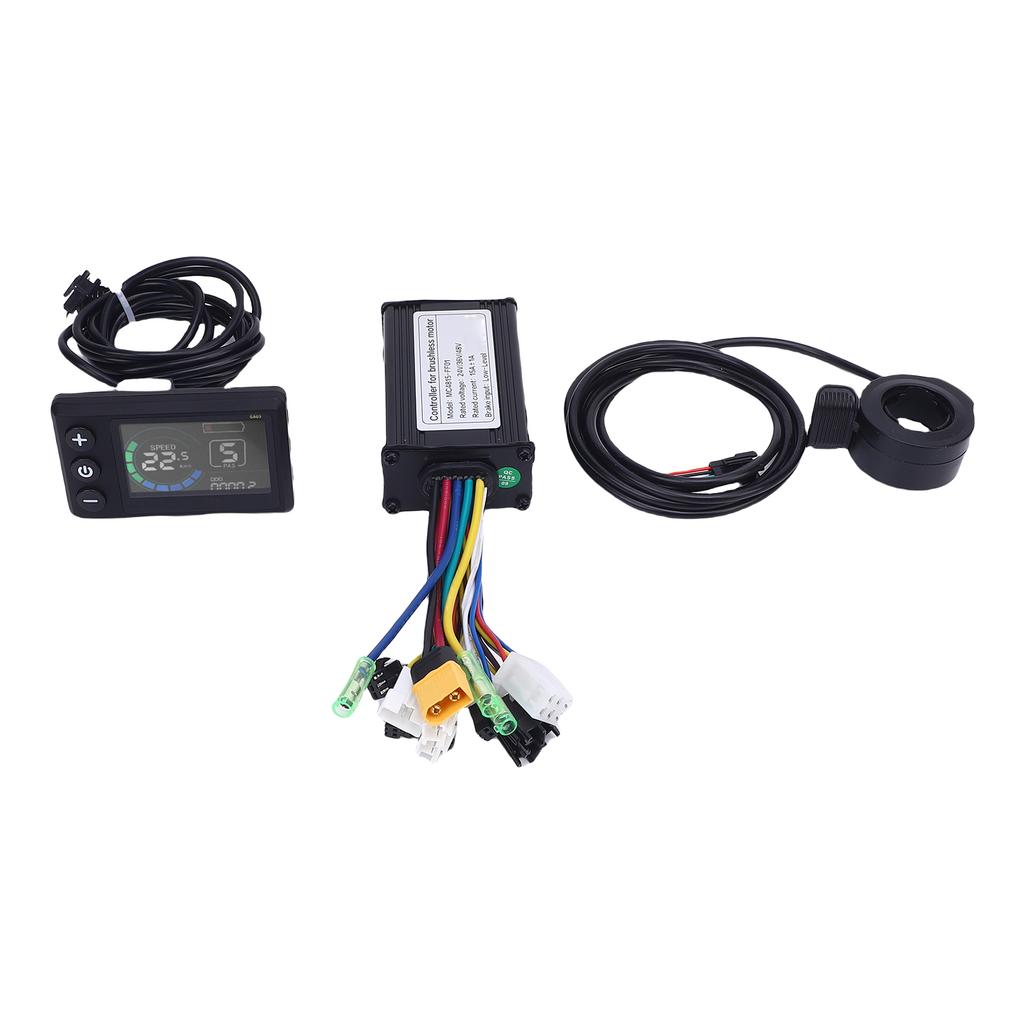 LCD Instrument and Controller Kit 36V 48V 15A 3 Mode Controller with LCD Display 130X Throttle Grip 