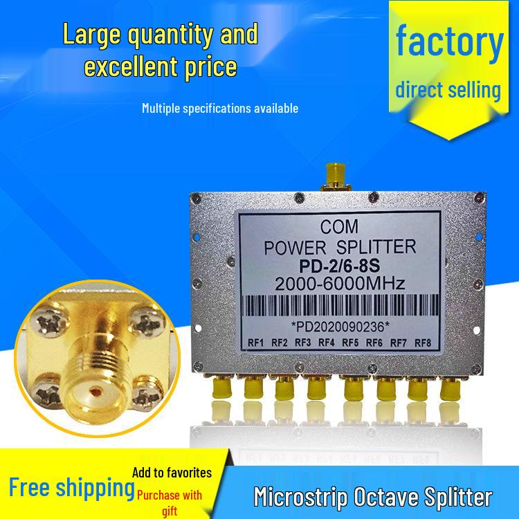In-Stock RF WiFi SMA 8-Way Power Divider for 2-6GHz GPS Satellite Signal