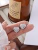 European & American Cross-border Fashion: Zirconia Heart Stud Earrings for Women - Perfect Wedding Anniversary Gift