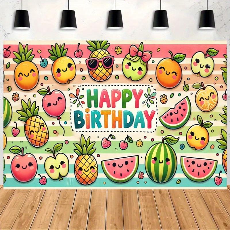 1 item cute fruit birthday birthday banner and flag decoration cake table photoshoot studio party decoration